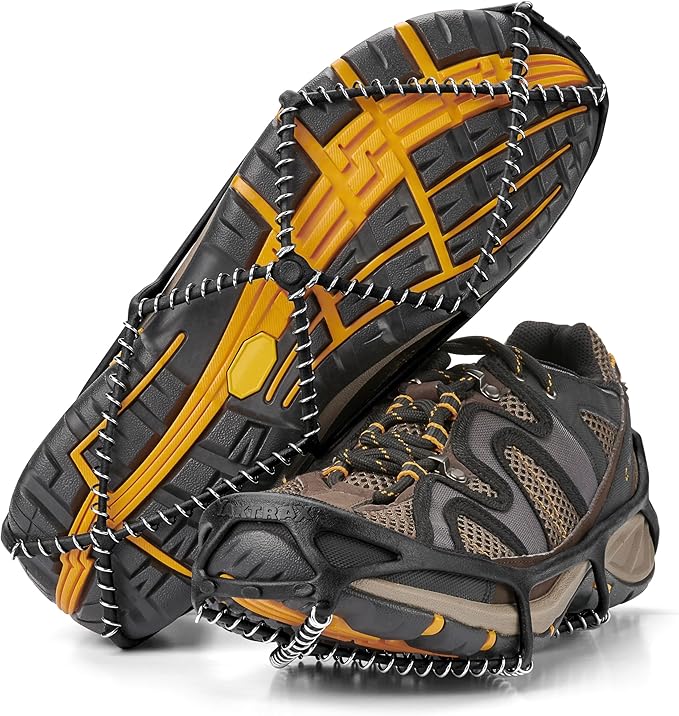 Yaktrax Walk Traction Cleats - 360-Degree Grip on Snow, Ice, & Multi-terrain Surfaces - Elastic Outer Band w/ Easy-On/Off ...