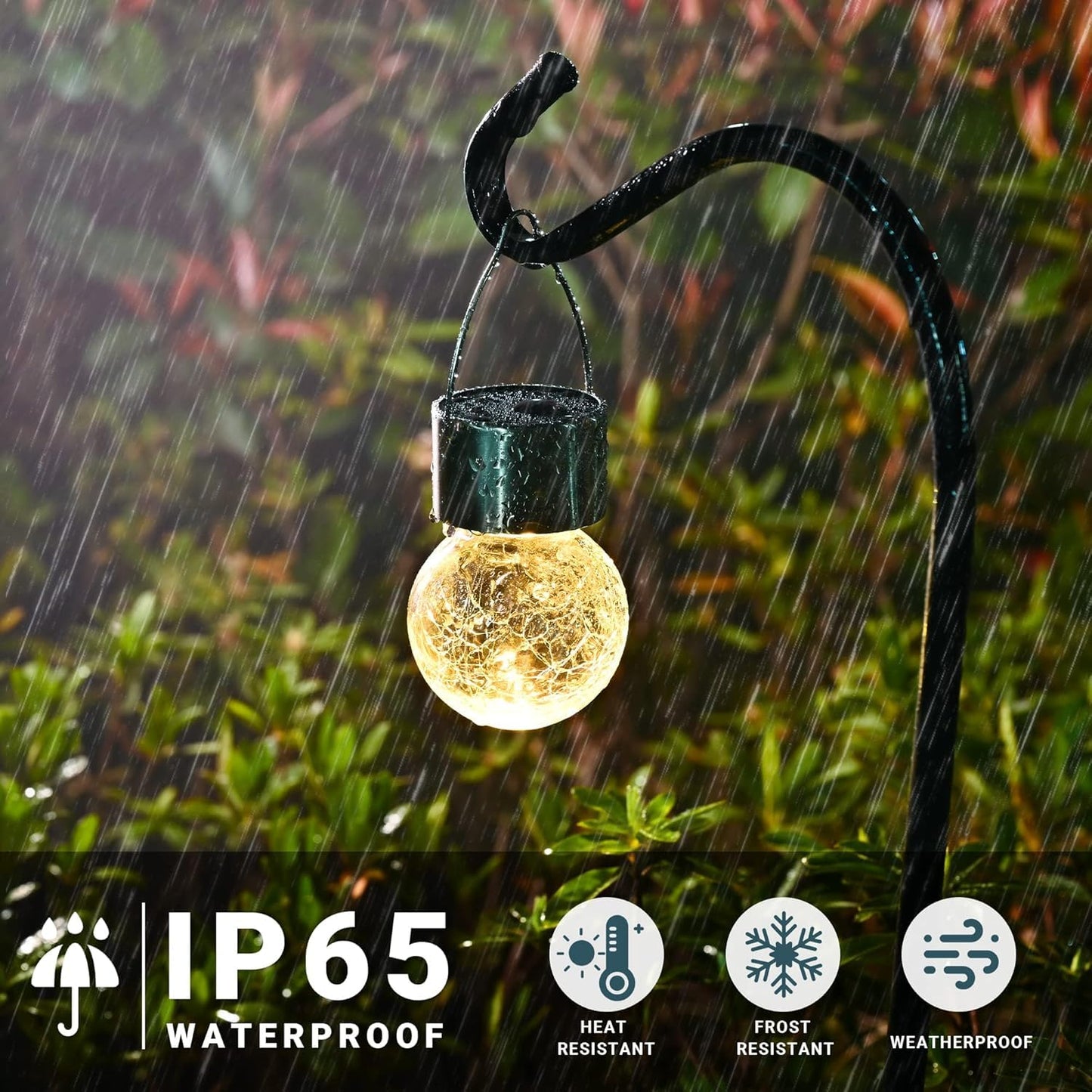 Solpex Hanging Solar Globe Lights, 8 Pack, Warm White  ed Glass, Waterproof Outdoor Lighting For Garden, Patio, Lawn, Model 8C-Xin-N