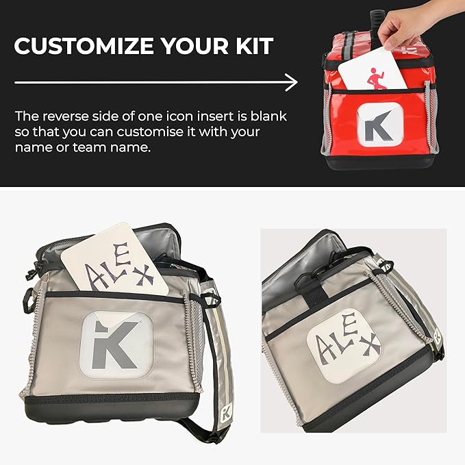 KITBRIX Large Gym Bag - Waterproof Sports, Travel & Outdoor Duffle Bag - Kit & Equipment Bags for Football, Soccer, Swimming, Cycling, Running, Triathlon, Baseball, Hockey - Gray