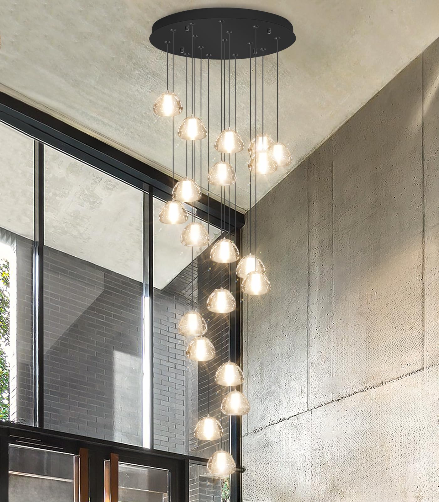 Dolria Modern Crystal Chandeliers Led Ceiling Lighting Foyer Large Ceiling Light For Staircase Living Room Hallway Entryway