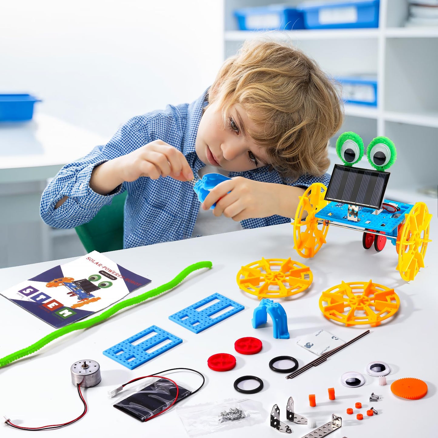 STEM Kits for Kids Ages 8-10 12-14, 4 in 1 Solar Powered STEM Toys for Boys Science Engineering Robotics Robot Building Kits Projects for Kids Age 8-12, Building Toys Crafts for Boys 8-12 6-8