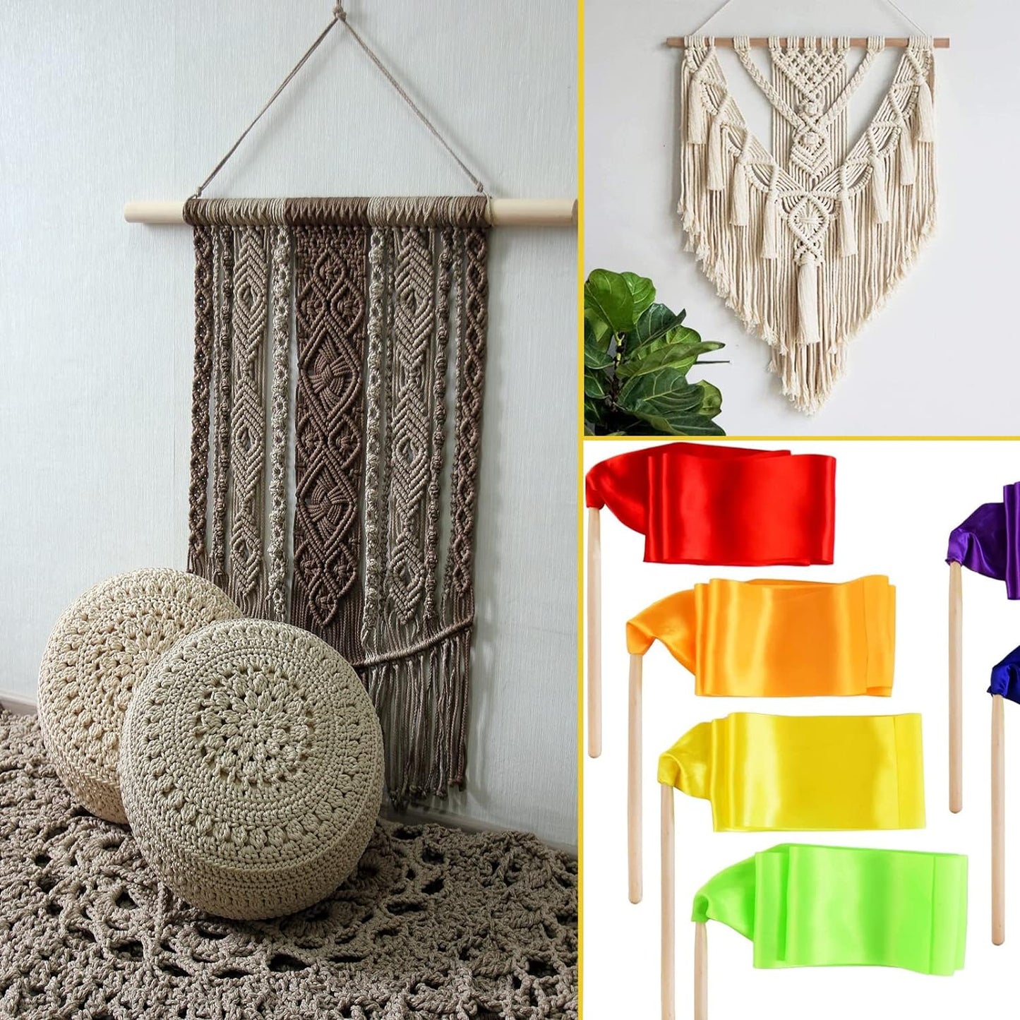 Wood Dowels Wooden Dowel Rods for Crafts, 10PCS 5/8 x 15 Round Macrame Wooden Sticks for Crafting, Unfinished Hardwood Sticks for Arts and DIYers, Tiered Cake Support and Wedding Ribbon Wands