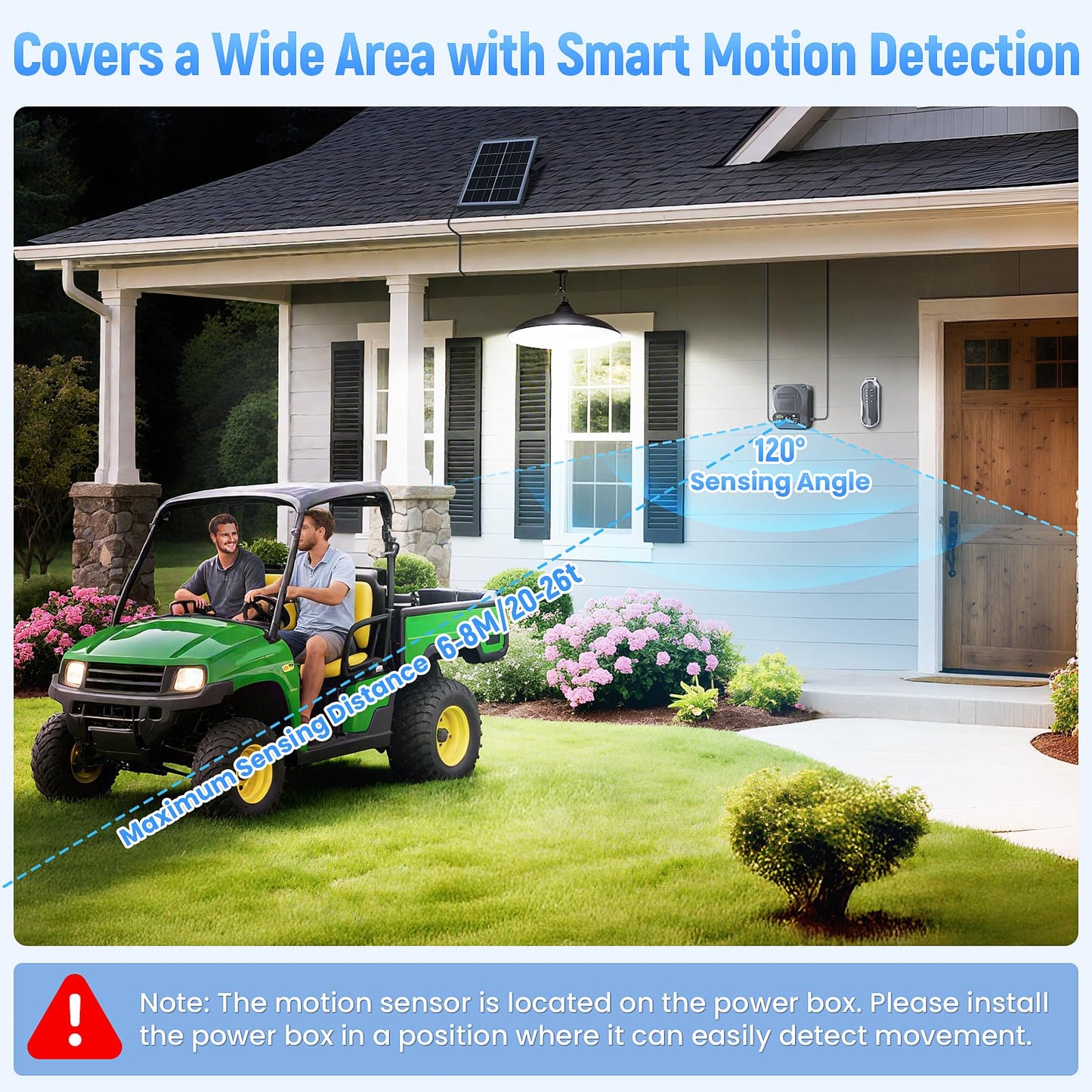 APILAB Solar Shed Light, 2000LM Motion Sensor, 4 Lighting Modes, 2 Pack, Black, Model DP047AB