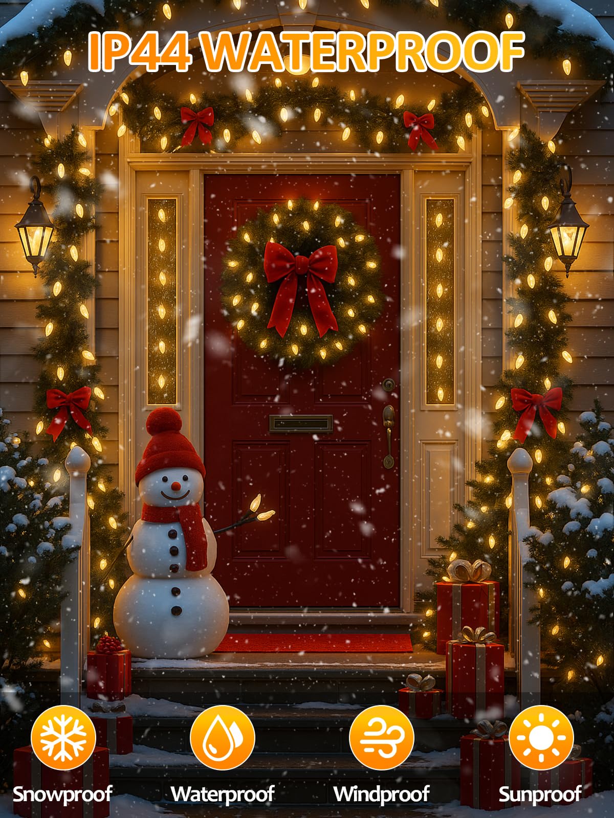 Upgraded 250 Led C6 Connectable Warm White Christmas String Lights  82Ft Waterproof Christmas Twinkle Light Outdoor  Plug In Fairy Lights Indoor With 13 Modes & Timer For Christmas Tree Decorations