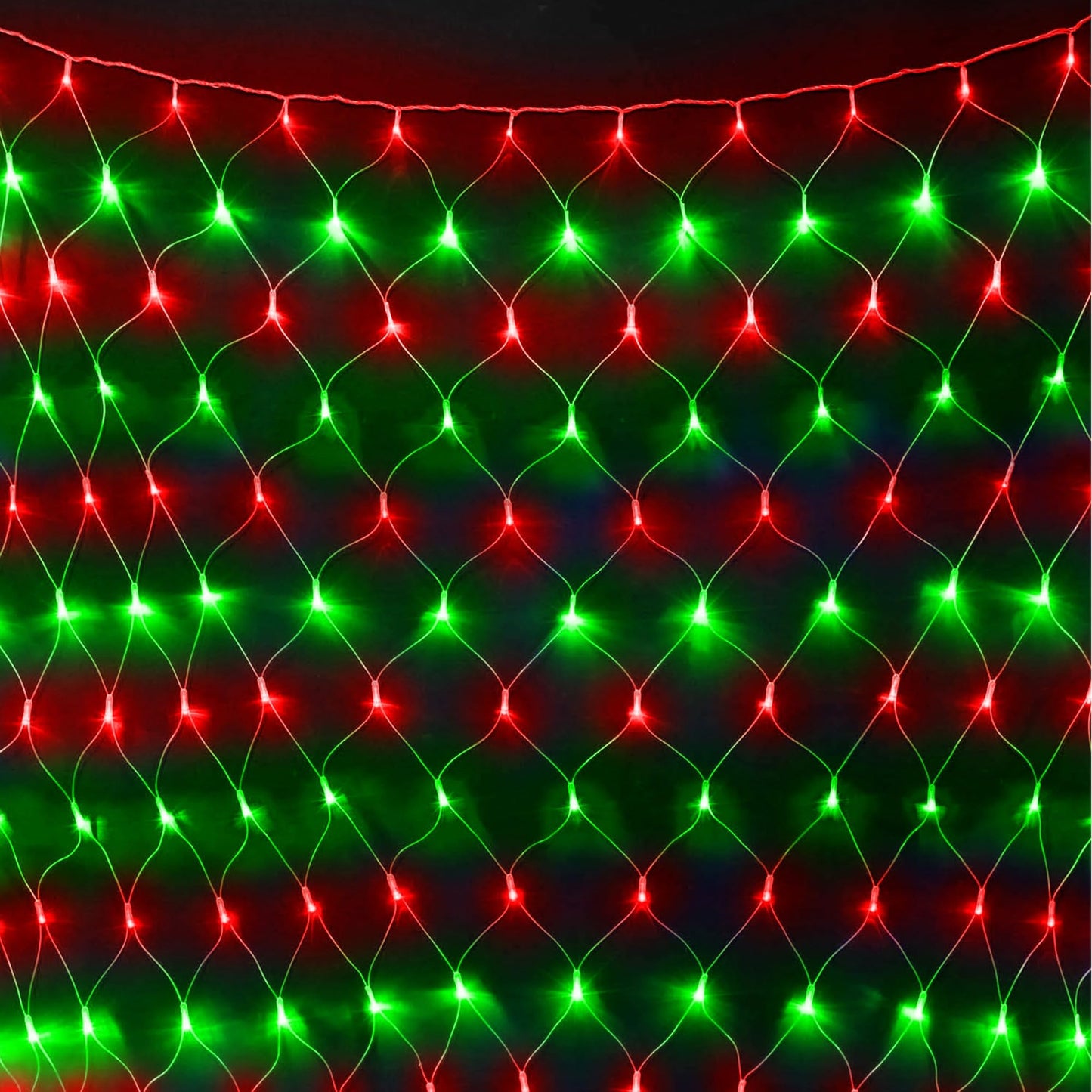 198 Led Christmas Net Lights Plug In  9.8 Ft X 6.6 Ft Red Green Waterproof Net Lights Outdoor  8 Twinkle Modes Mesh Fairy Light For Xmas Tree Bush Garden Ceiling Holiday Decoration