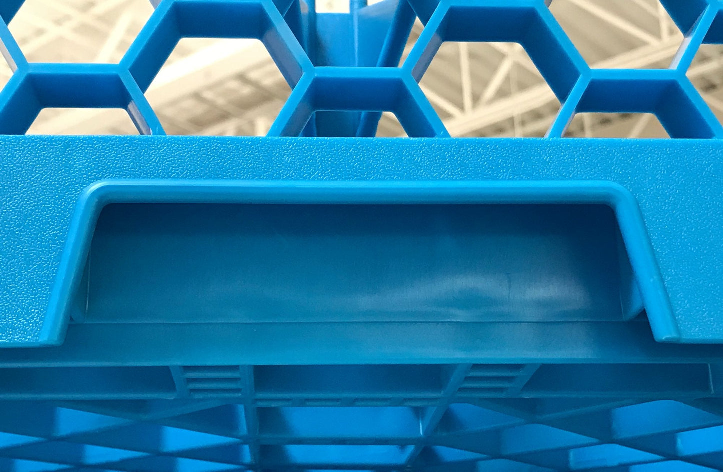 Carlisle FoodService Products Opticlean Glass Rack 16 Compartments with 1 Extender for Kitchens and Restaurants, Plastic, 19.875 x 19.875 x 5.5 Inches, Carlisle Blue
