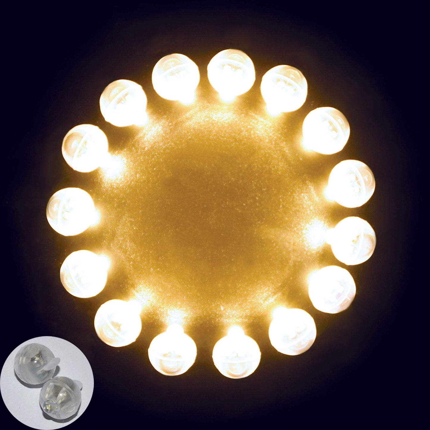 Neo Loons 50Pcs/Lot 50 X Warm White Round Led Ball Lamp Balloon Light Long Standby Time For Paper Lantern Balloon Light Party Wedding Decoration