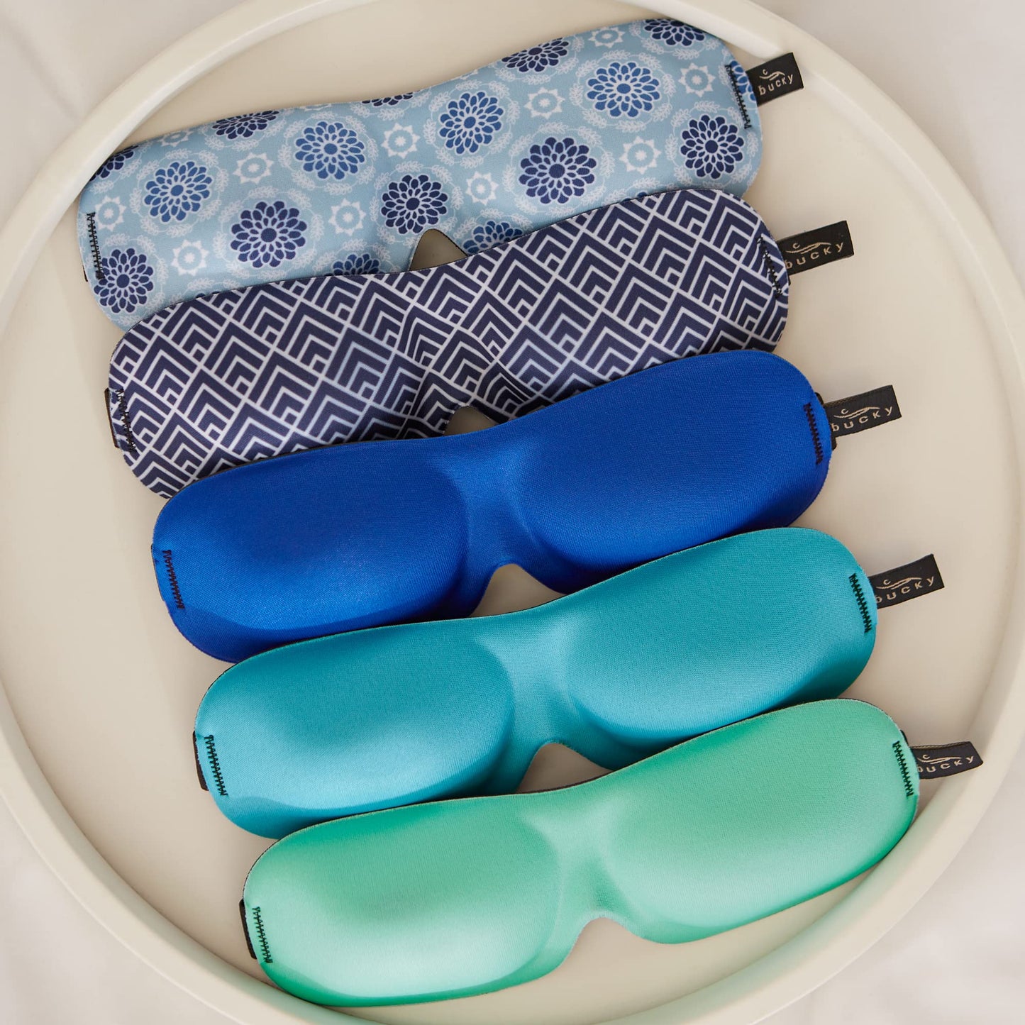 Bucky 40 Blinks No Pressure Eye Mask for Travel & Sleep, French Blue, One Size