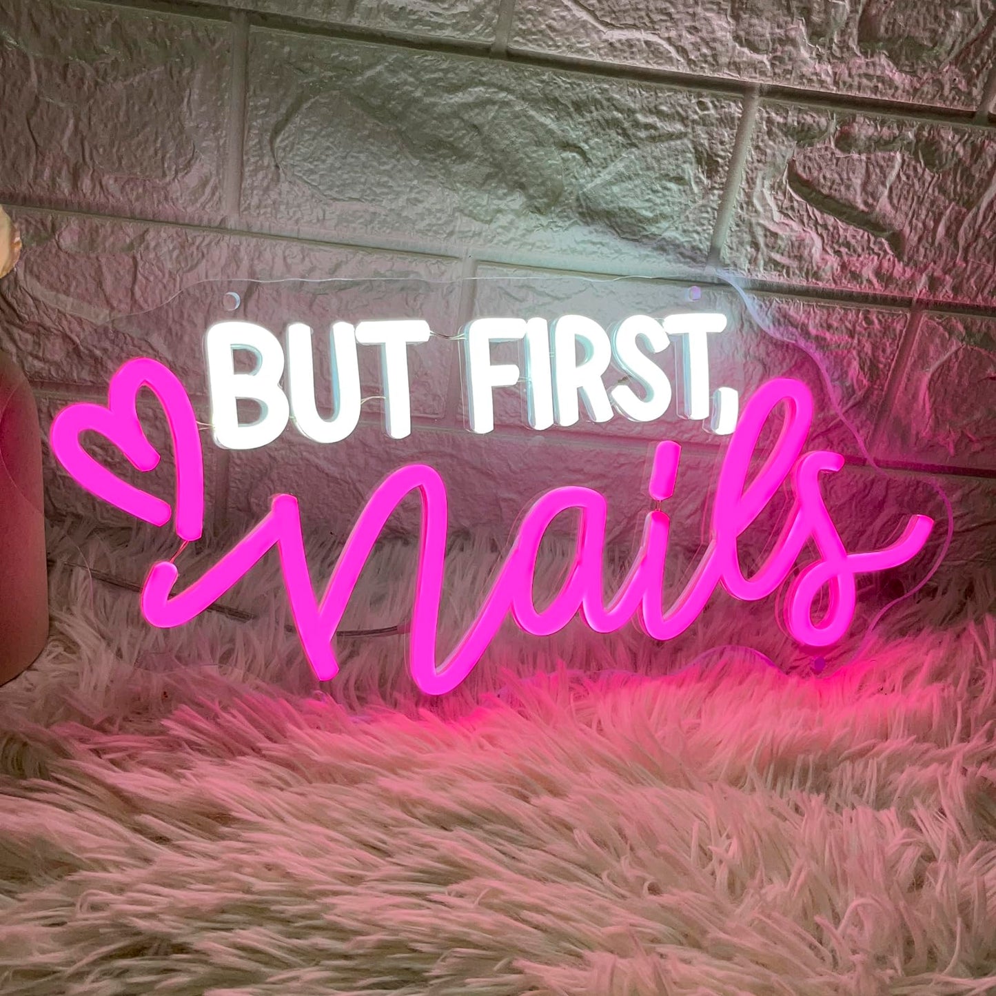 But First Nails Neon Sign For Wall Decor  Led Nails Neon Signs For Nail Room  Beauty Room  Salon Bar  Bedroom  Nails Neon Lights Christmas Birthday Gift For Girls  Lover  Friend