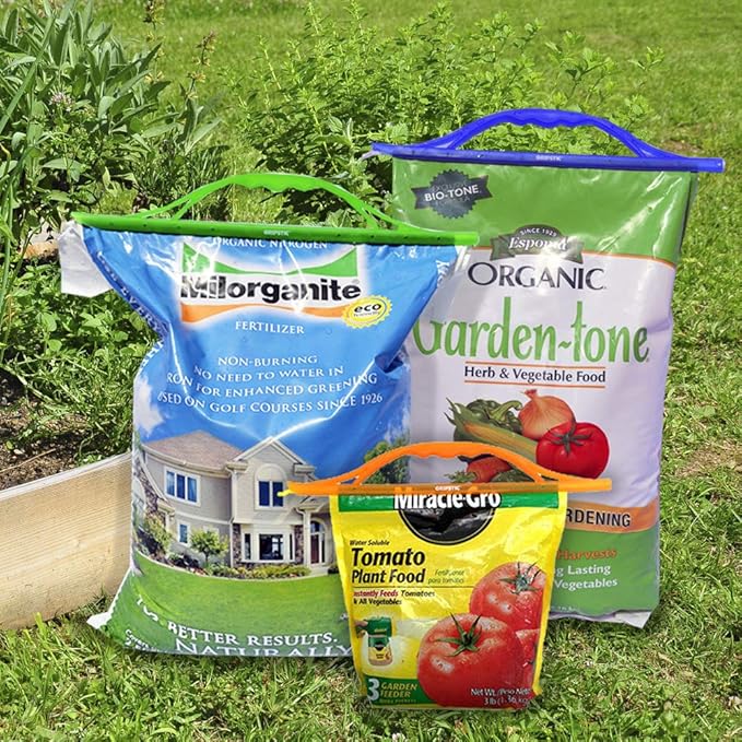 GripStic Heavy Duty Handle Set. 3 Different Size Bag Clips to Seal Large Bags in Your Home, Garage and More. Bag Sealer for Dog Food and cat Food, Bird Seed, Potting Soil and More. 3 Pack.