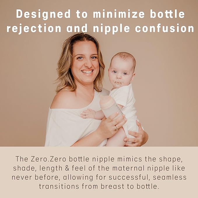 Suavinex Zero.Zero Dense Flow Asymmetrical Silicone Nipple, 2 Pack (6m+), Medium