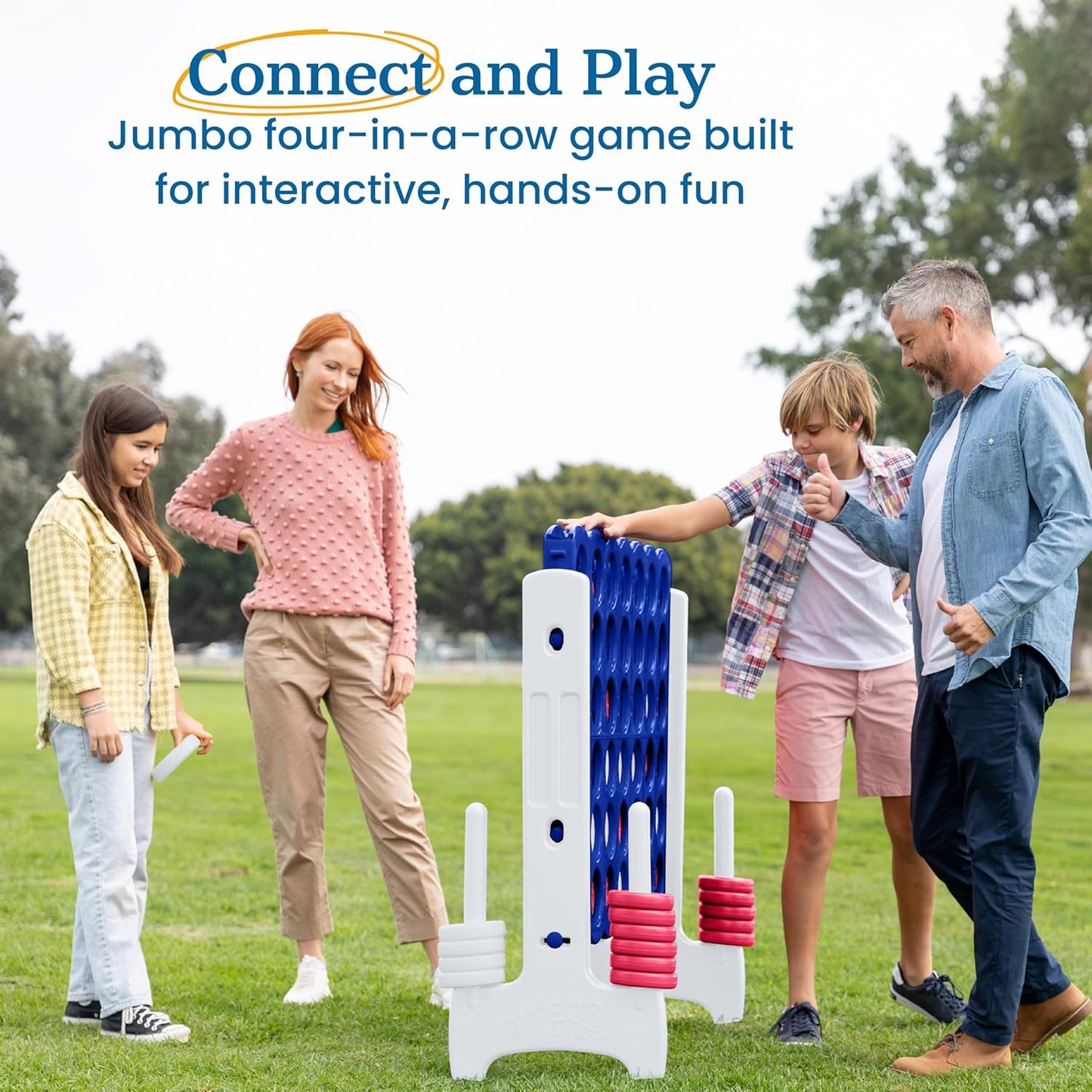 ECR4Kids Jumbo 4-To-Score, Giant Game, Blue/Gold