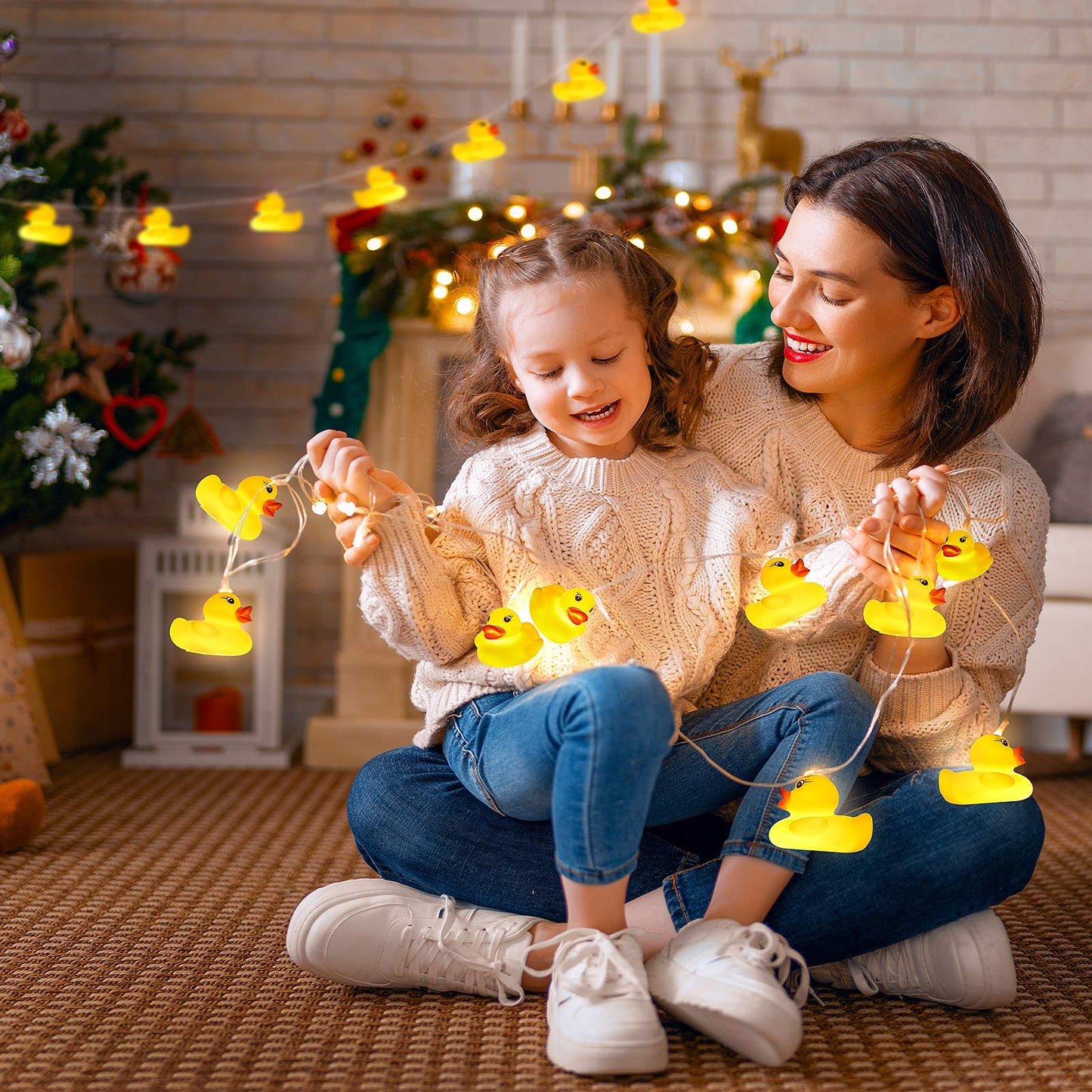 Acelist 20-Light Led String Lights - Yellow Duckling - Squeaky Decorative Lights For Kids Room, Holiday, Party, Garden, Dorm