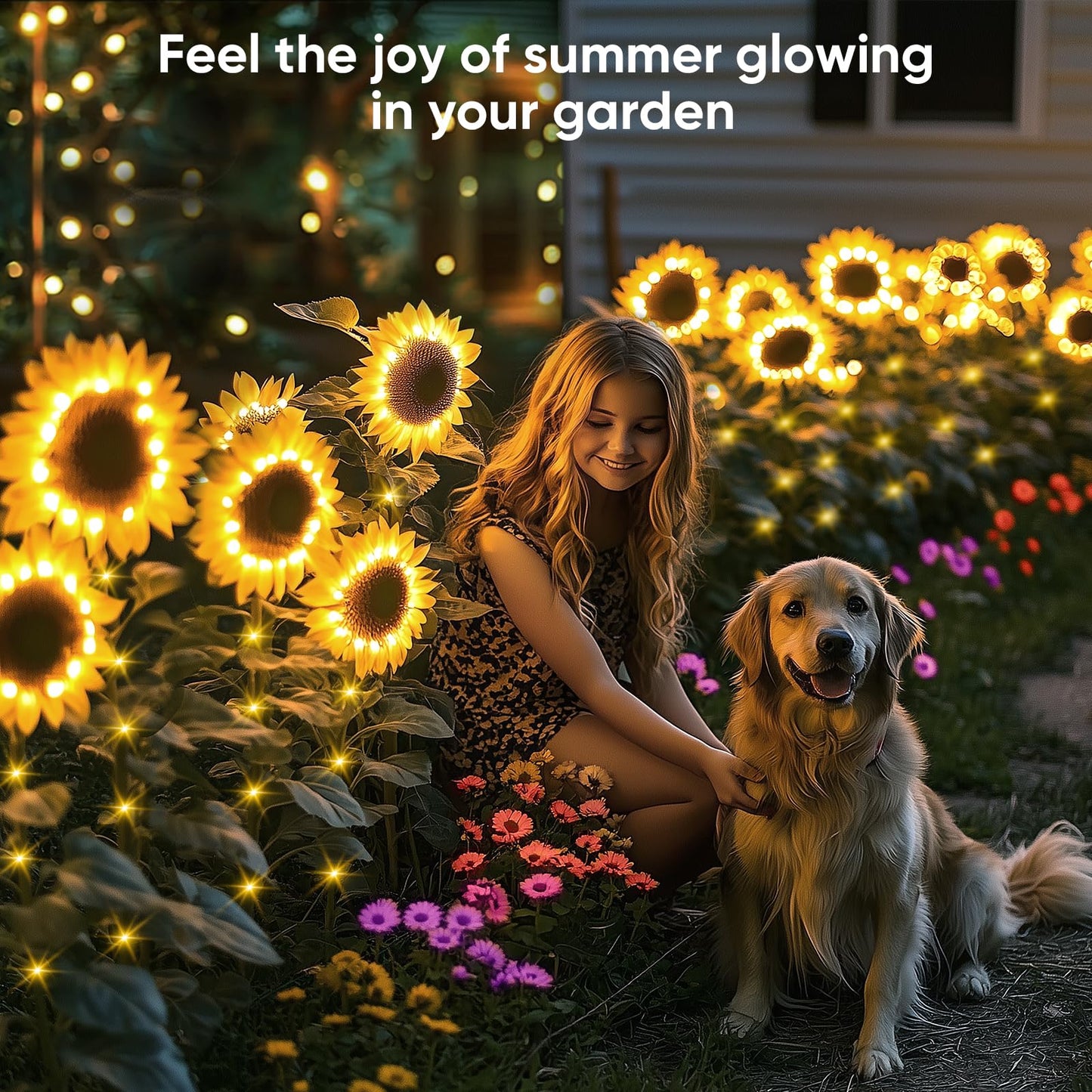 Sunflower Solar Lights Garden Decor: 10-Pack Artificial Led Solar Flower Lights Christmas Outdoor Decorations- Waterproof Decorative Light For Patio Yard Pathway Walkway - Xmas Gifts For Women Mom