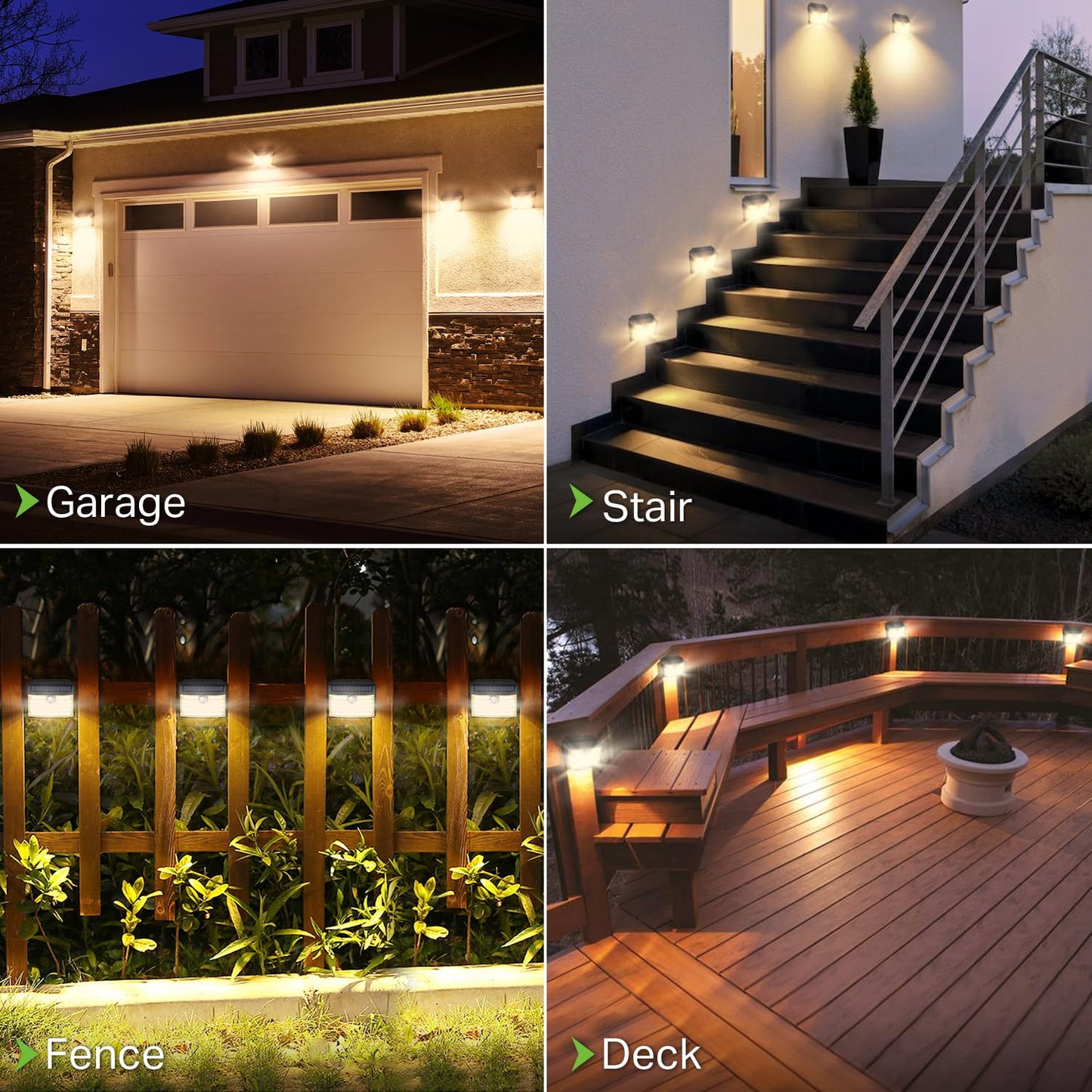 CLAONER Solar Motion Lights, IP65 Waterproof, 3 Modes, 16 Pack, Warm White, Model SL136AW-US