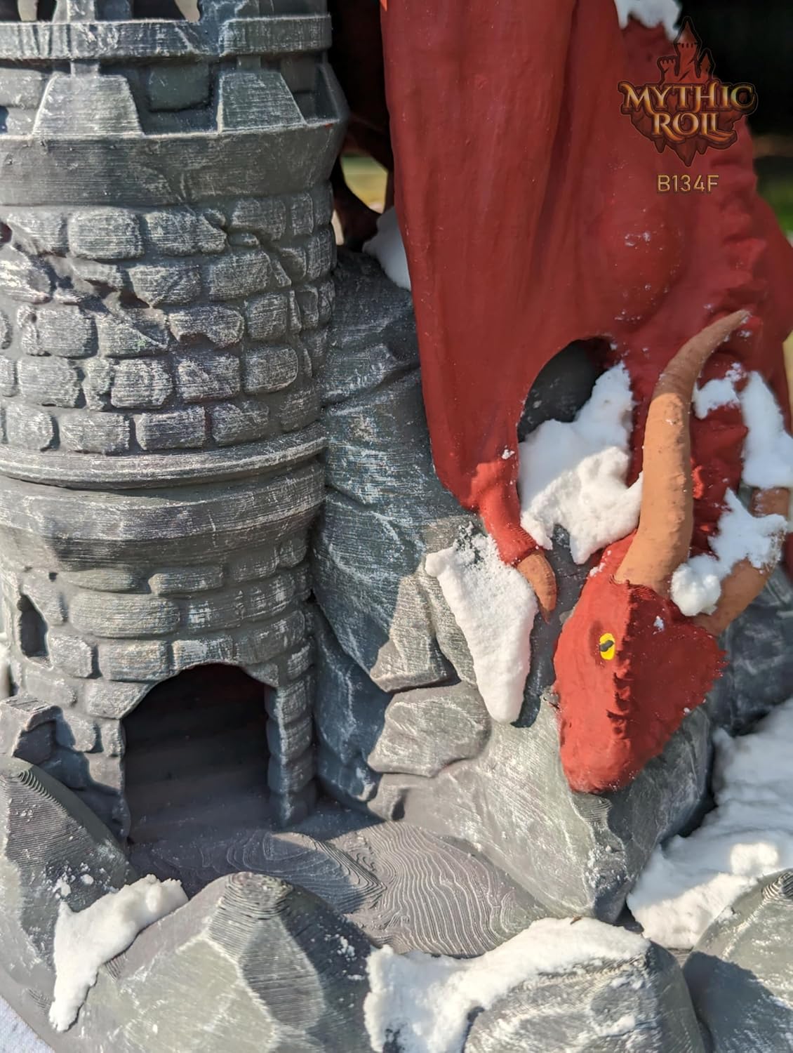 Dragon 3D Printed Dice Tower - Mythic Roll Collection - Unchained Games - Ascend to New Heights with your Rolls! (20.) Silk-Copper)
