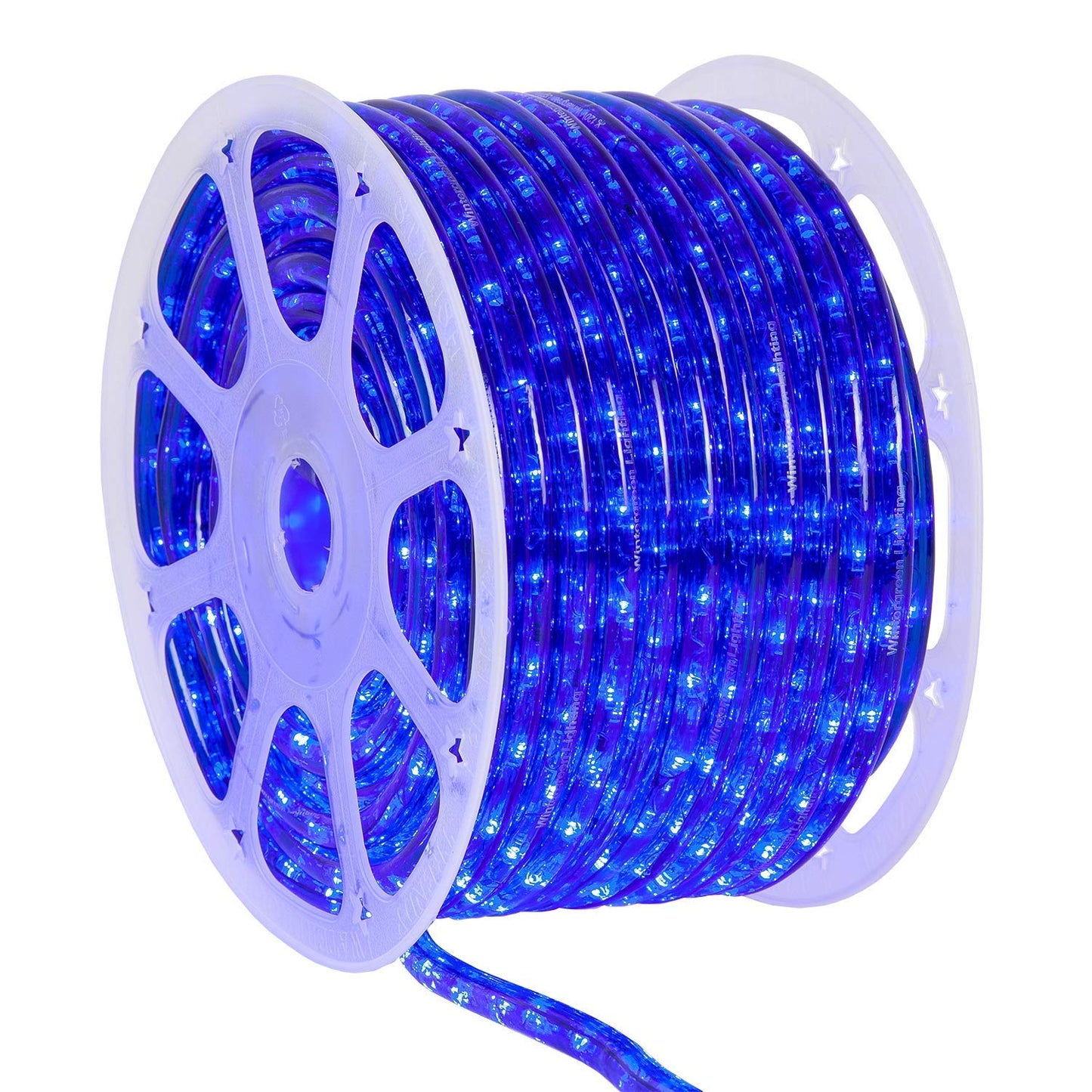 Wintergreen Lighting Blue LED Rope Light Kit, 150ft, PVC, Model WG-LED-13Y-1E-#22-36-18, Flexible Indoor/Outdoor Use
