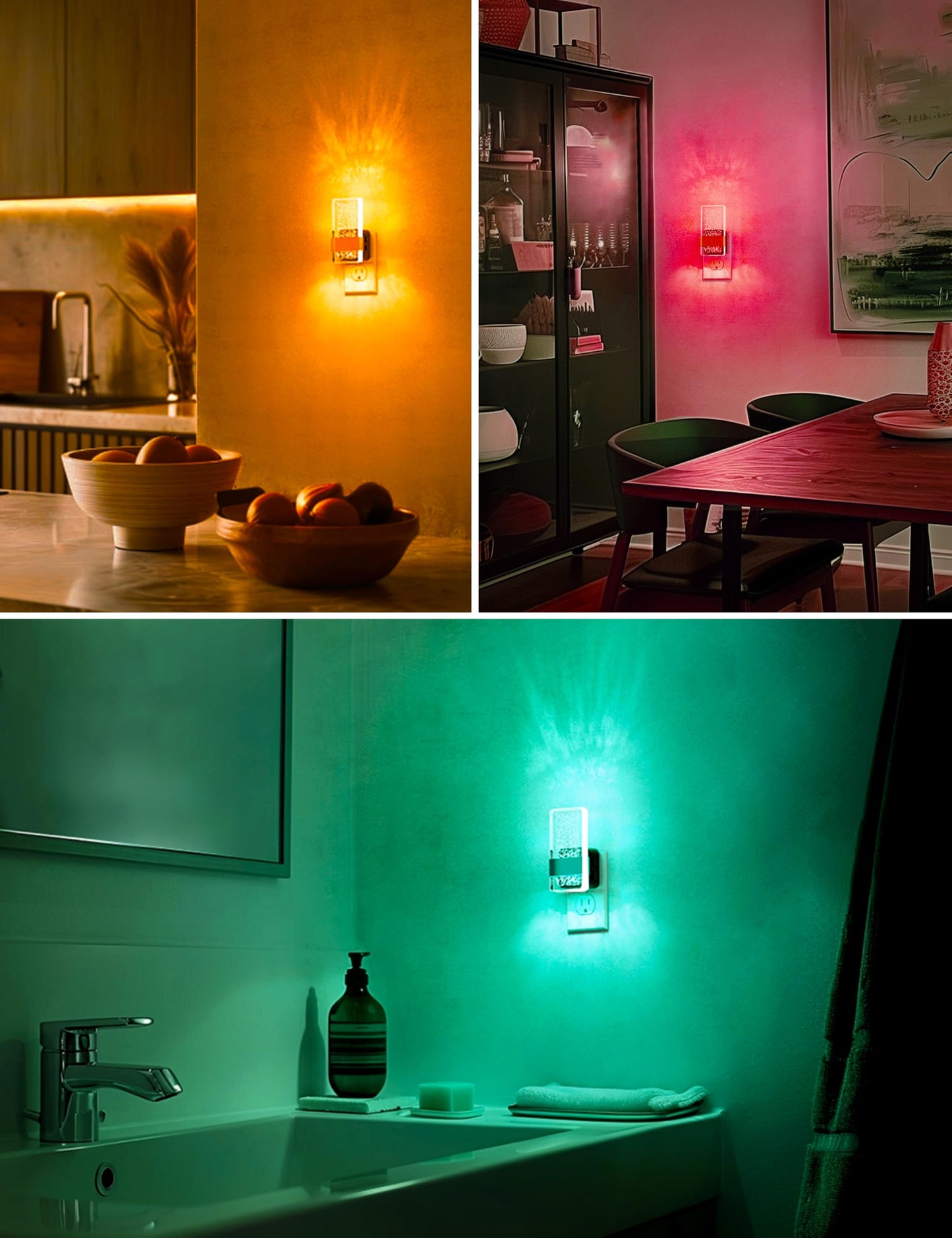 L Lohas Led Night Lights Plug Into Wall [2 Pack]  Color Changing Night Light With Dusk To Dawn Sensor  Rgb 180?Rotating Night Light  0-100Lm Dimmable Nightlight For Kids  Bathroom  Hallway Gift