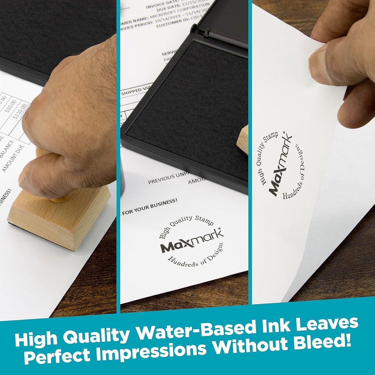MaxMark Premium Refill Ink for self Inking Stamps and Stamp Pads, Brown Color - 2 oz.