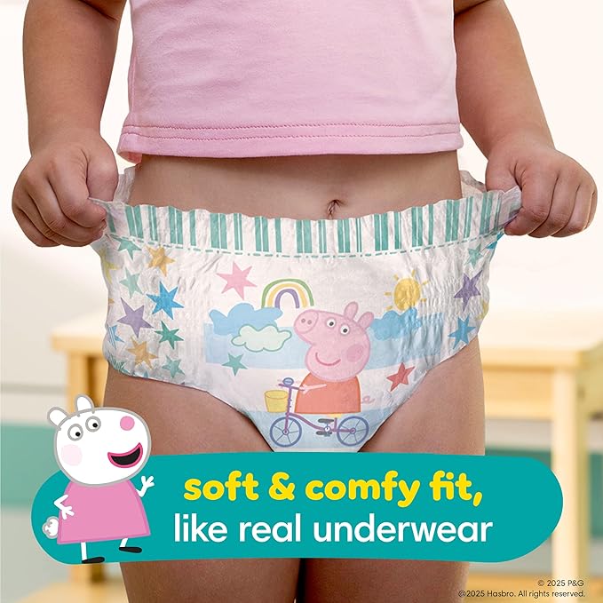 Pampers Training Pants - Easy Ups Girls & Boys - Size 4T-5T, 56 Count, Peppa Pig Potty Underwear (Packaging May Vary)