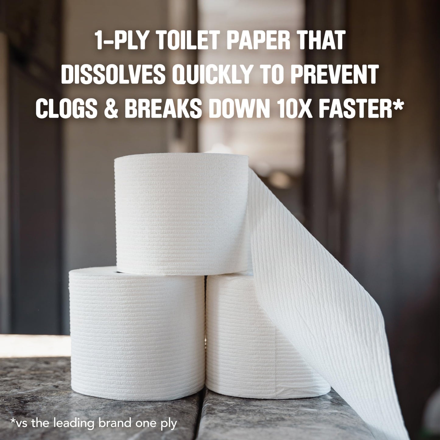 Scott Rapid-Dissolving Toilet Paper, 48 Double Rolls (6 Packs of 8), Septic-Safe, Toilet Paper