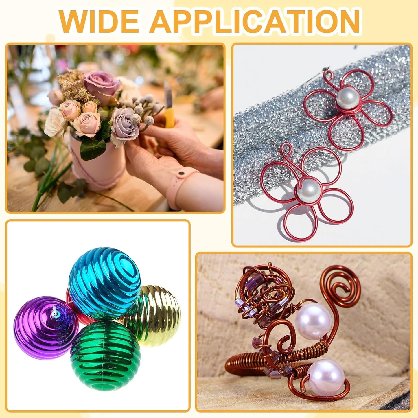 uxcell 16 Gauge / 1.5mm Anodized Aluminum Wire for Jewelry Craft Making, 102 Feet Bendable Flexible Wire for DIY Home Decor Gardening Sculpture, Silver