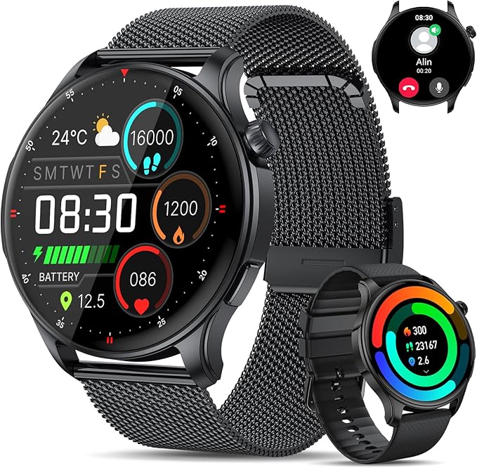 Smart Watch for Men Women Fitness Tracker: Waterproof Bluetooth Call Answer/Make Smart Watches for Android/iPhone Digital ...