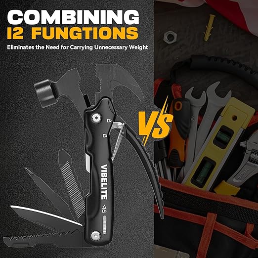 Gifts for Men, 12 in 1 Multitool Hammer for Camping Hunting Hiking,Christmas Gifts for Dad, Husband, Him, Stocking Stuffers for Men Him Husband Boyfriend