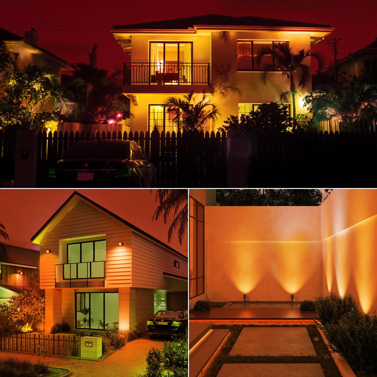 Dorillo Mr16 Orange Led Light Bulbs 6 Pack  6W (50W Equivalent)  Gu5.3 Bi-Pin 12V  Non-Dimmable  38 Beam  Halloween Party Lighting For Garden  Trees  Pathway  Yard
