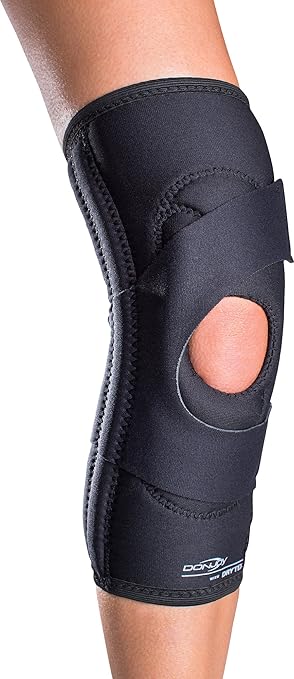 DonJoy Lateral J Patella Knee Support Brace with Hinge: Drytex, Left Leg, Medium