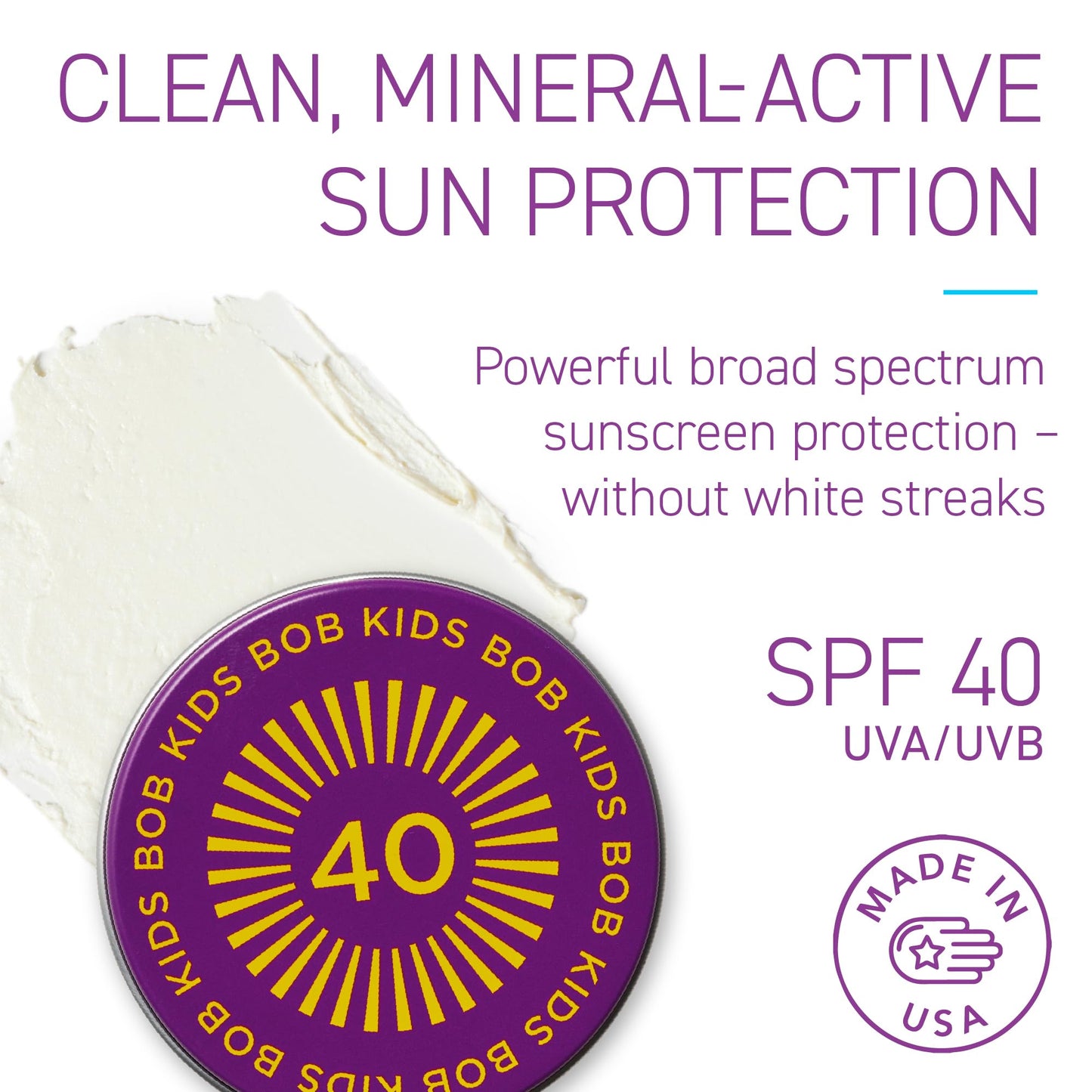 BOB KIDS Duo Pack SPF Sun Protection, SPF 30 Mineral Powder Sunscreen & SPF 40 Kids Sun Protection Balm, Broad Spectrum, Fragran