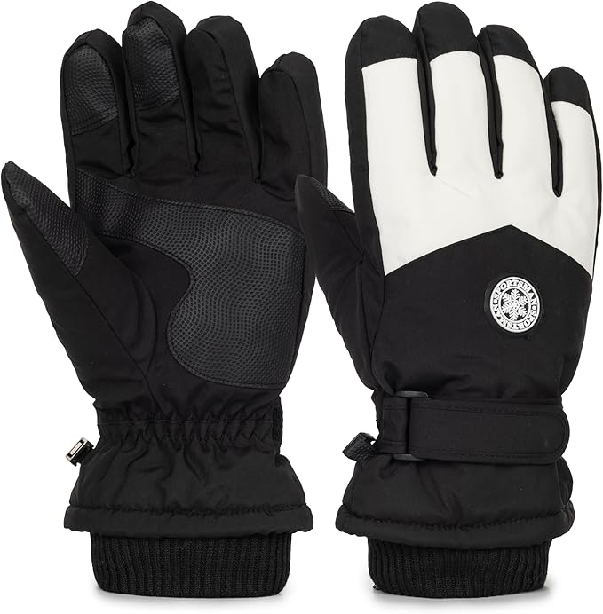 OVOY Men Ski Winter Snow Gloves - Thick Windproof, Cold Weather, Touch-Screen Finger for Skiing Riding