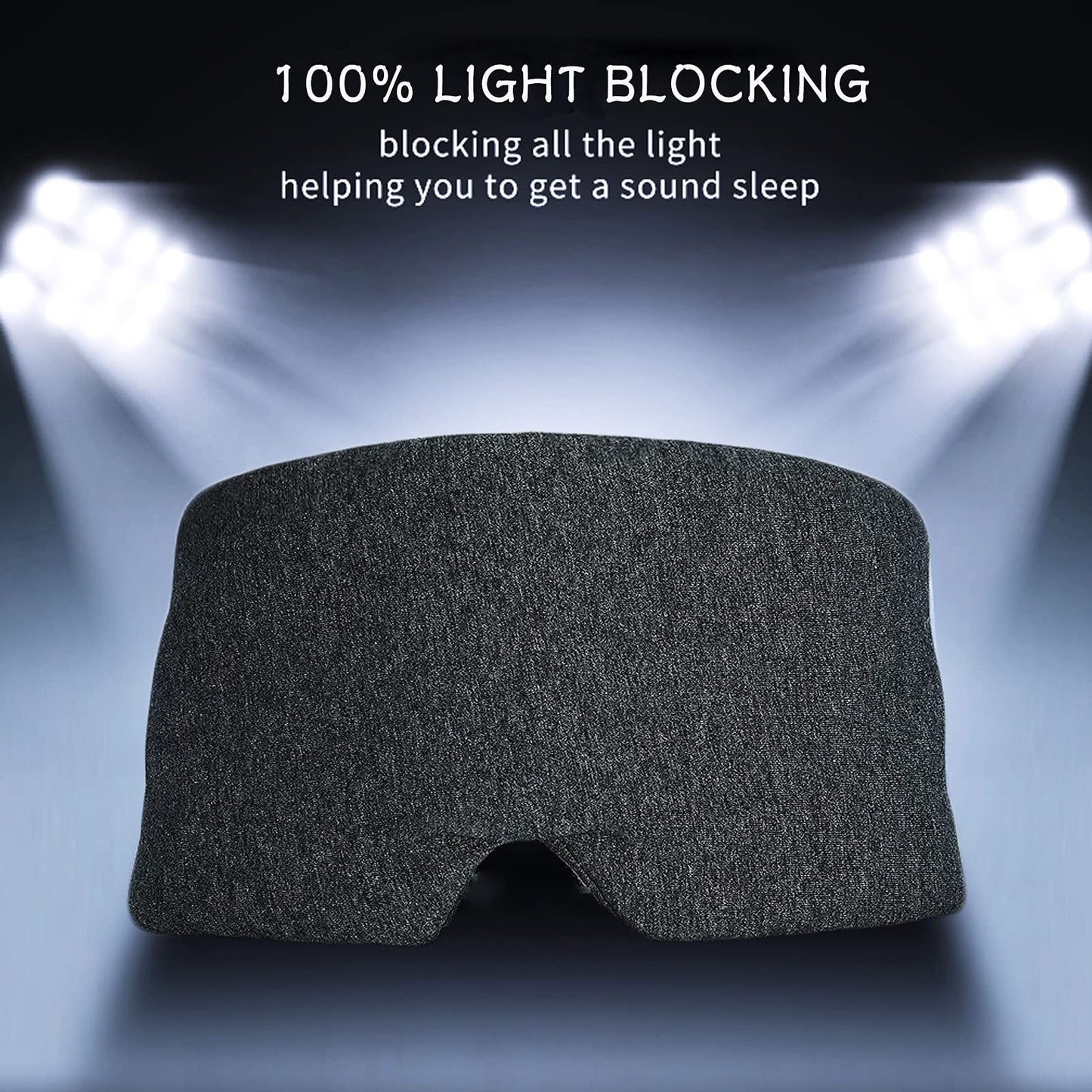 SUWEISHI 2 Pack 100% Cotton Ultra Soft Sleep Mask, Zero Pressure Natural Smooth Eye Cover with Adjustable Strap, Ultimate Sleeping Aid, Blocks Light, Comfortable Blindfold for Airplane/Nap/Travel