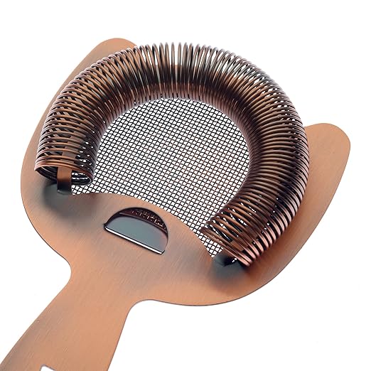 Barfly Fine Mesh Spring Strainer, Antique Copper