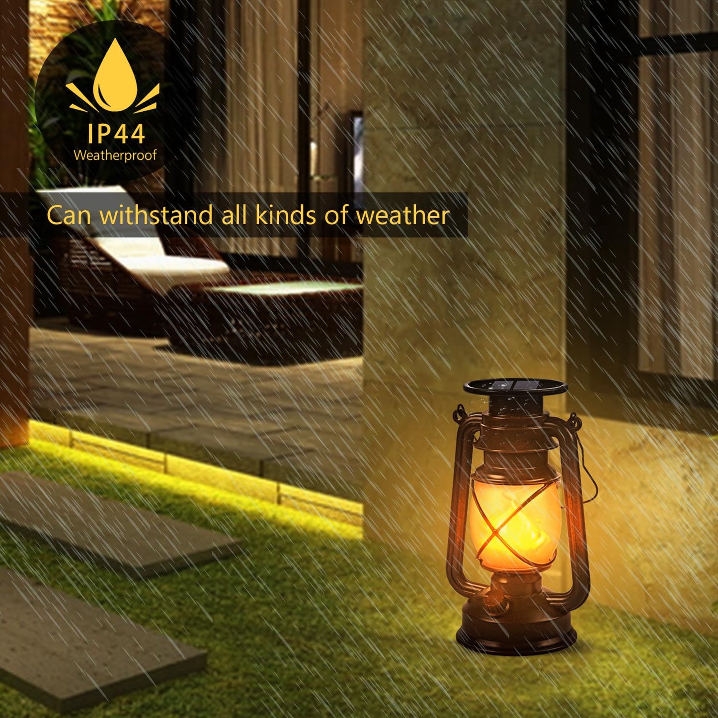 Marlrin Solar Lanterns - Outdoor Hanging Led Lights, Waterproof, 2 Pack, Bronze, Model Lvf-12-Ms-C, Perfect For Patio, Garden, And Yard Decor