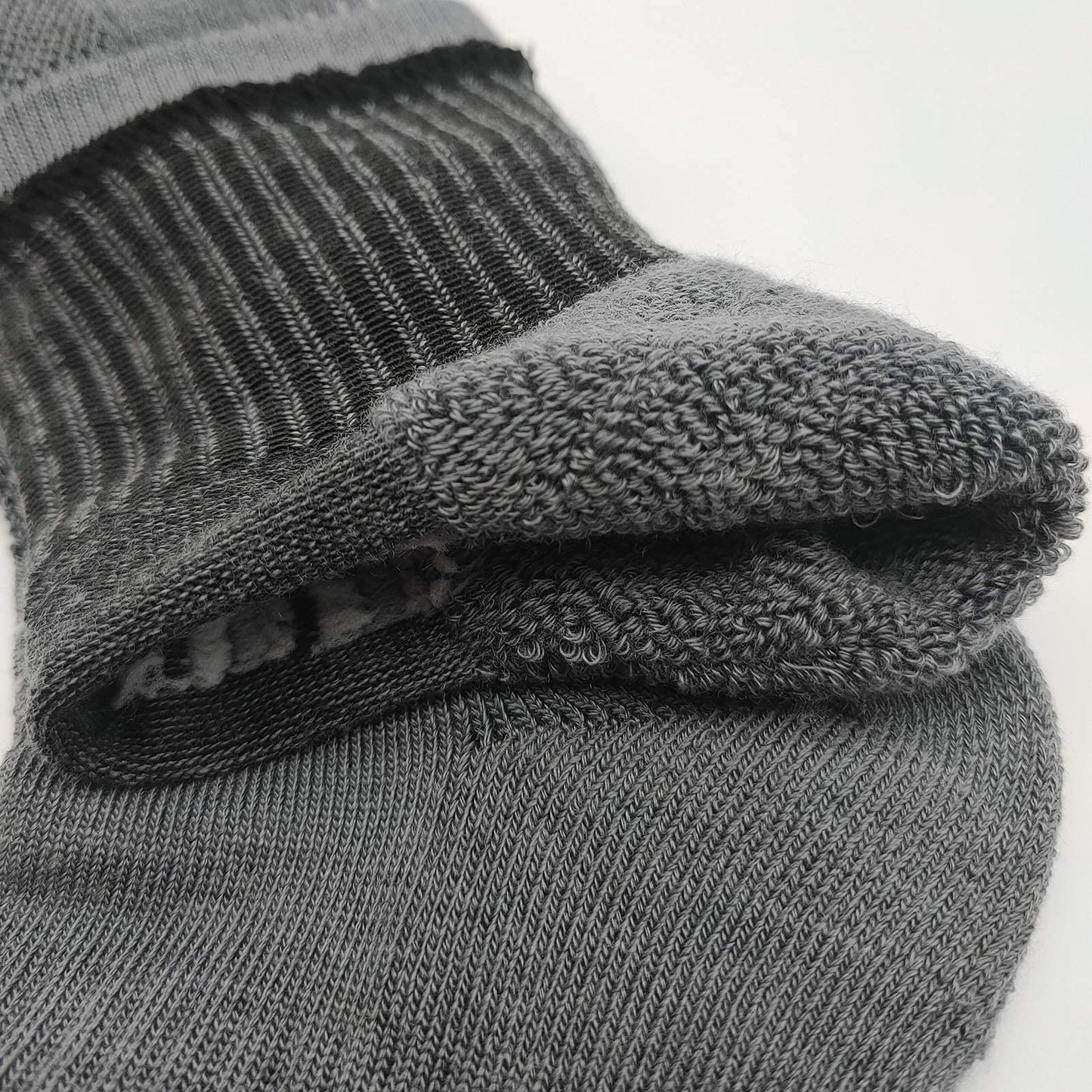 BERING Men's Athletic Cushion Quarter Socks, Size 9-12, Dark Grey, 6 Pairs