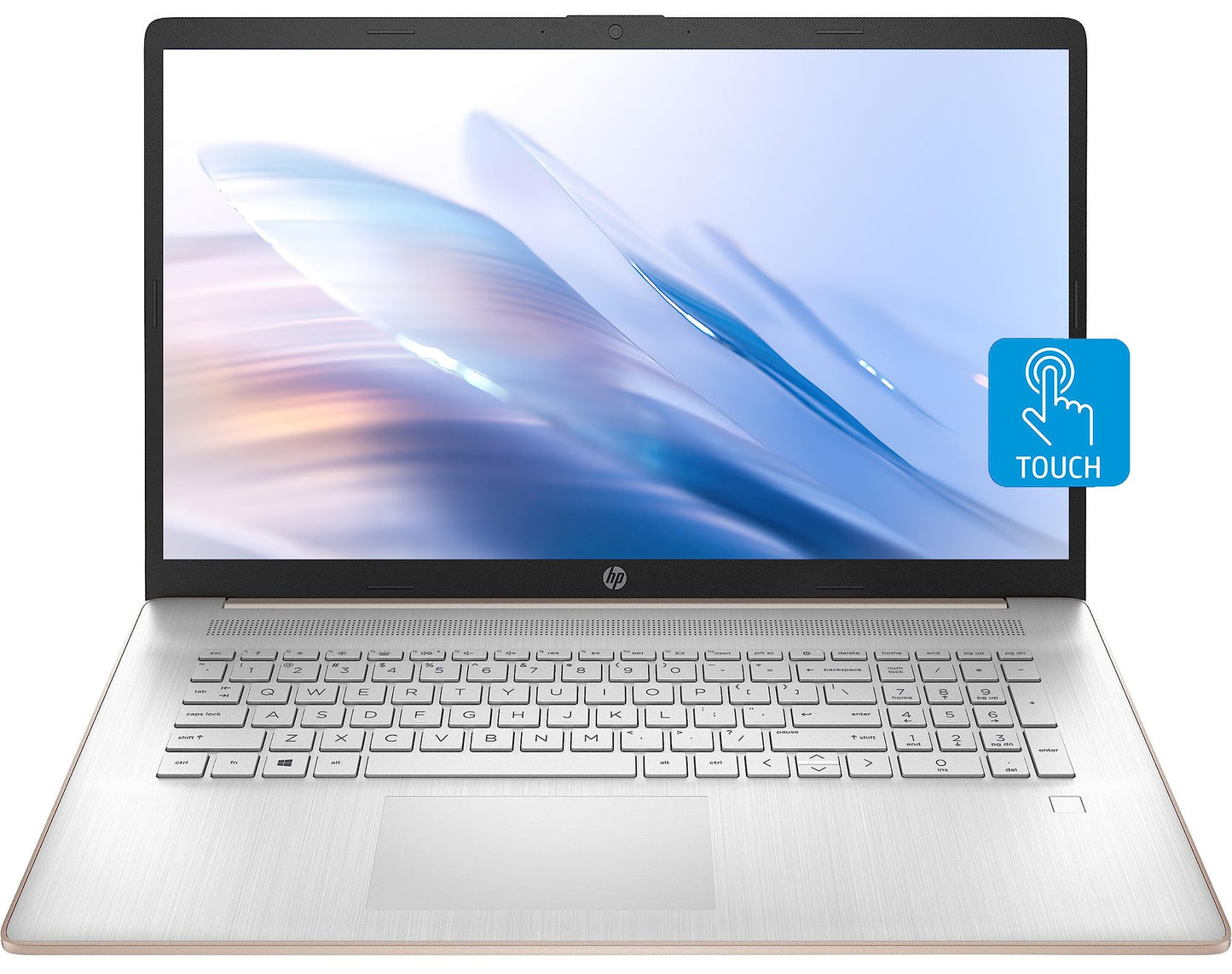 Hp 17 Hd+ Touchscreen Laptop, Amd Ryzen 3 5300U Processor,16Gb Ram, 1Tb Pcie Ssd, Wi-Fi 6, Backlit Keyboard, Fingerprint Reader,