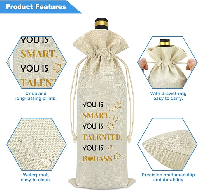 Graduation Gifts Wine Bag 2024 Graduation Gifts for Women Men Inspirational Gift for College Graduation Gifts for Daughter Son Niece Nephew Class Of 2024 Graduation Gift Reusable Wine Bottle Bag