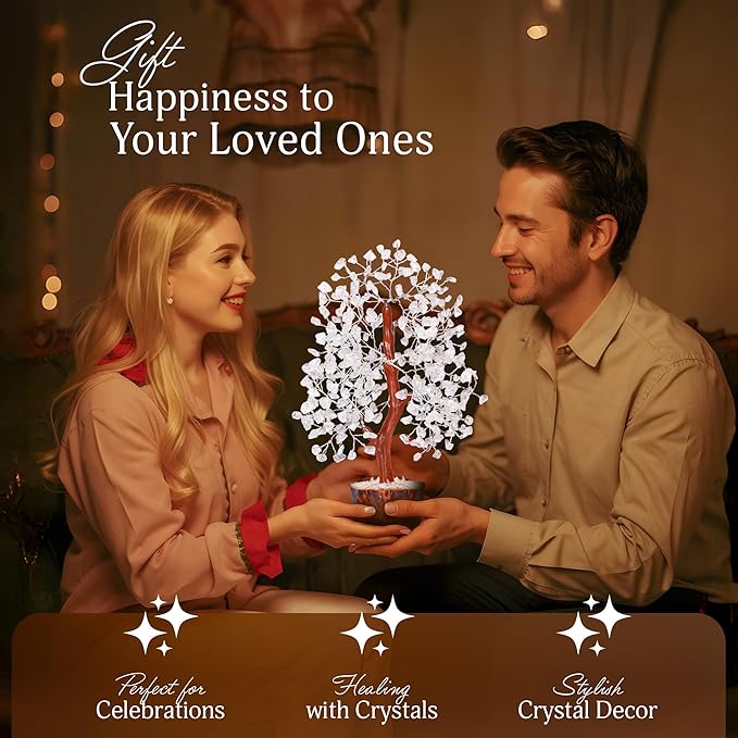 Clear Quartz Crystal Tree of Life, Fung Shui Decor, Crystal Money Tree, Crystal Tree for Positive Energy, Home Decor, Spritual Gifts