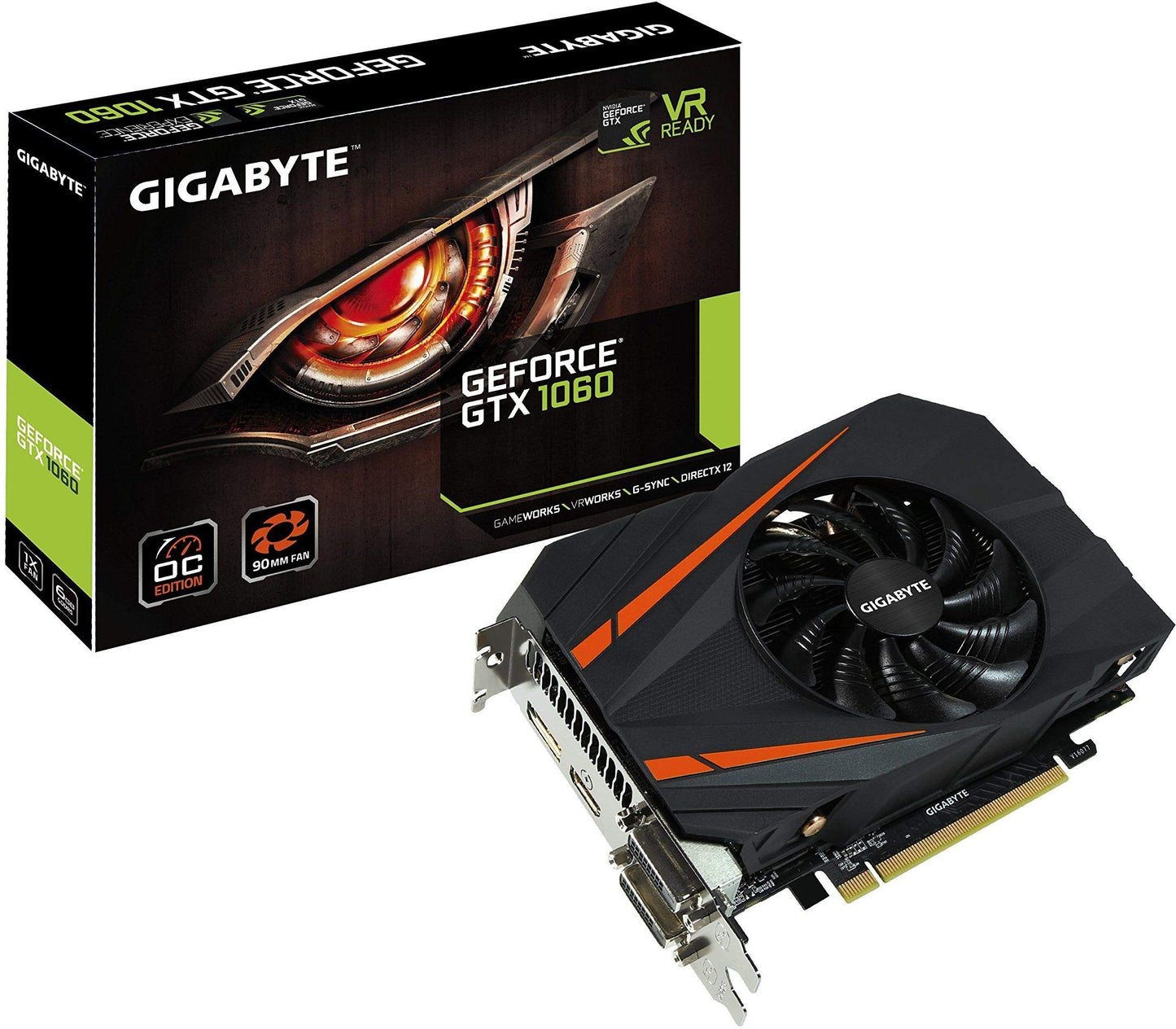 Gigabyte Geforce Gtx 1060 Mini Itx Oc 6Gb Gddr5 Graphics Cards (Gv-N1060Ixoc-6Gd)