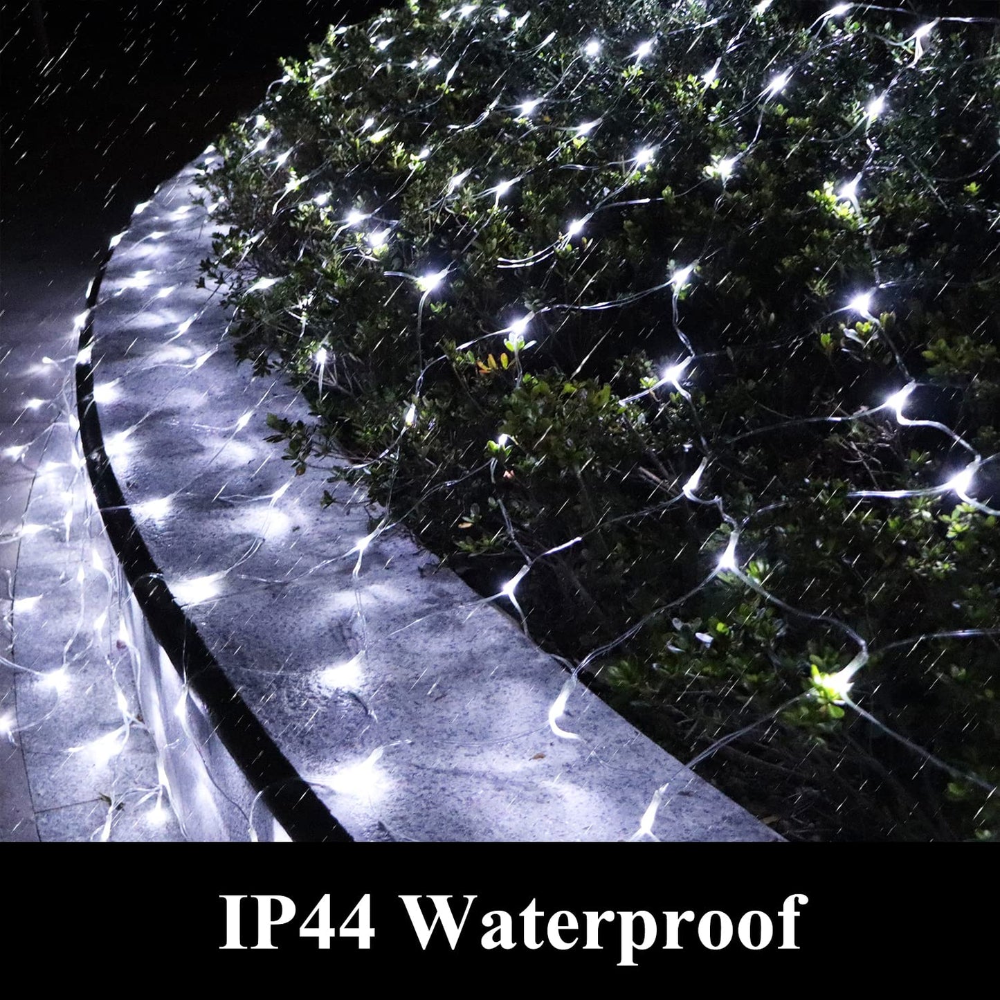 Vicila Led Net Lights Mesh Lights  240Led Timer Tree Warp Fairy Lights Outdoor Hanging String Light For Christmas  Halloween  Garden  Walkway  Bushes Decor-9.8Ft X 6.6Ft(White)
