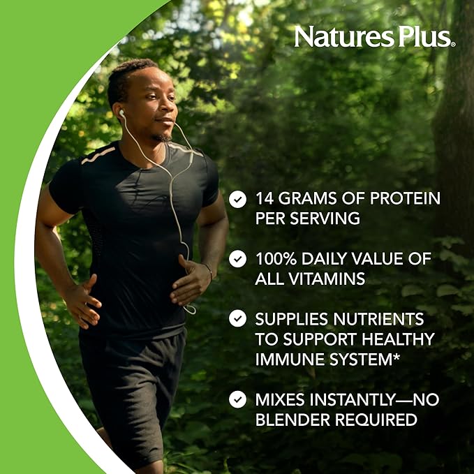 Natures Plus SPIRU-TEIN, Vanilla - 2.12 lbs, Pack of 2 - Spirulina Protein Powder - Vitamins & Minerals for Energy - Vegetarian, Gluten Free - 64 Total Servings