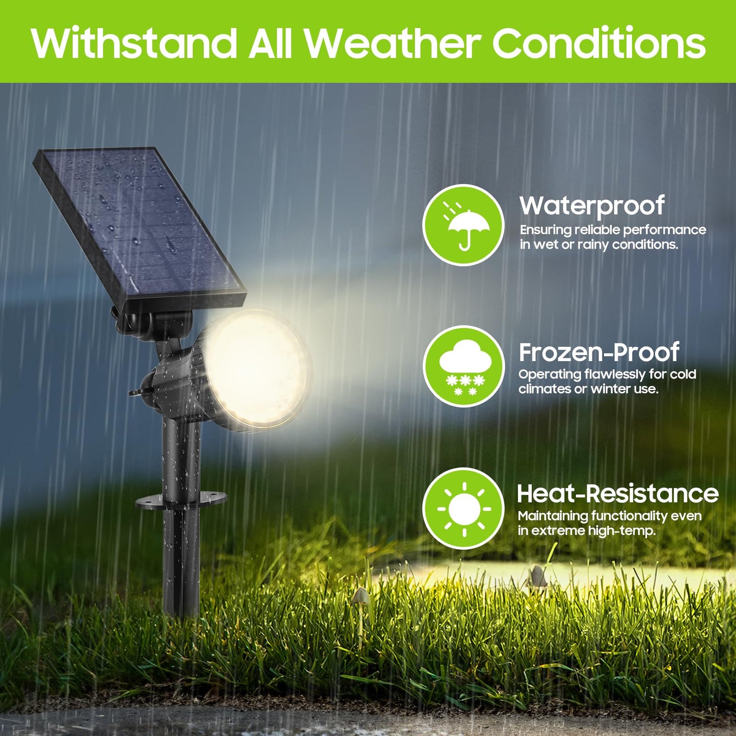 6-Pack Solar Spot Lights For Outside  Solar Powered Lights With 30Leds & 3 Modes  Outdoor Solar Light Waterproof  Dusk To Dawn Solar Landscape Lighting For Yard Garden Tree Flag Sculpture(Warm White)