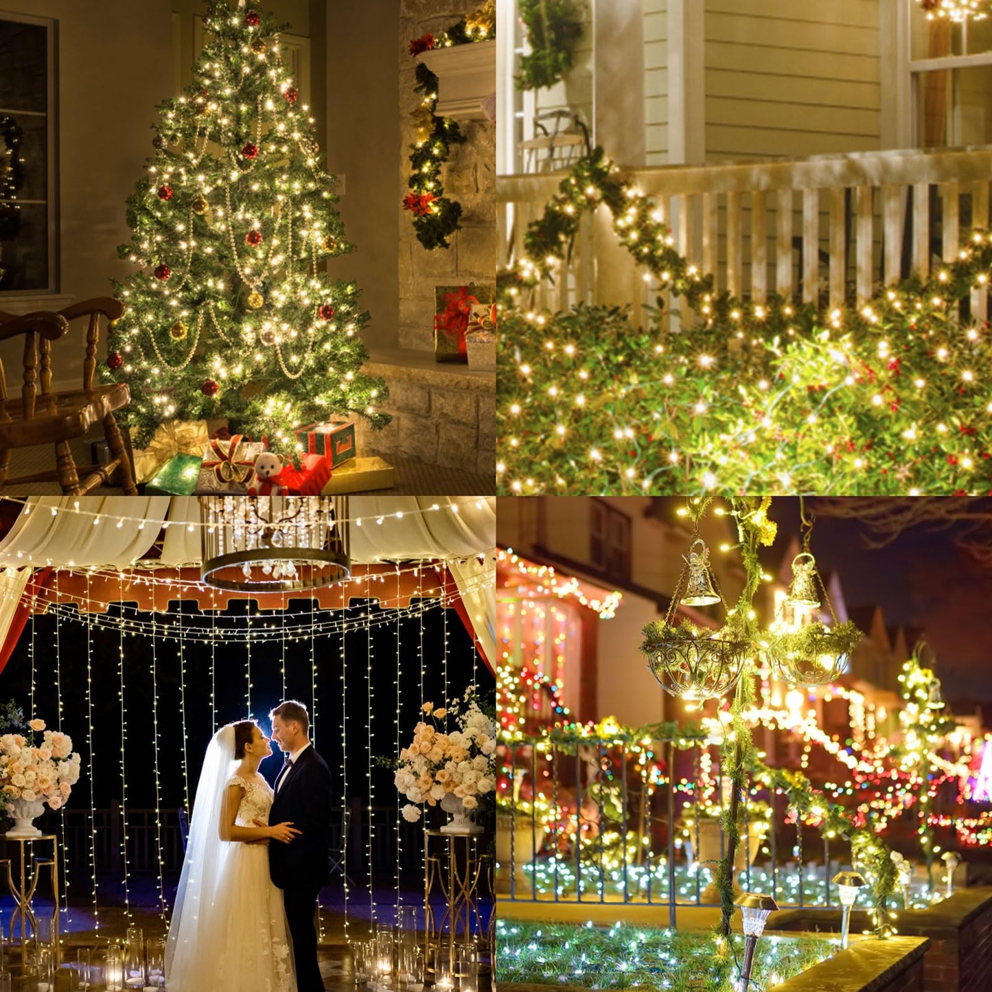 Cxlho Clear Christmas Lights 25Ft 100 Incandescent Bulbs Warm White Mini Lights With Black Wire For Christmas Tree  Garland  Thanksgiving  Wedding  Party  Home  Indoor & Outdoor Festival Decoration