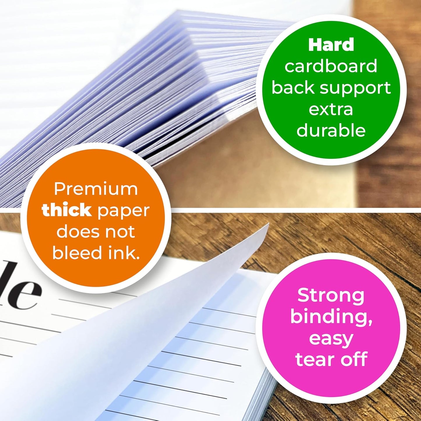 Daily Planner Notepad, Daily Schedule Pad, Tear-Off, A5 Size (5.8" x 8.3") To Do List Notepad, Productivity Planner for Work and Study, Premium Thick Paper with Cardboard Back Support by Hadigu.