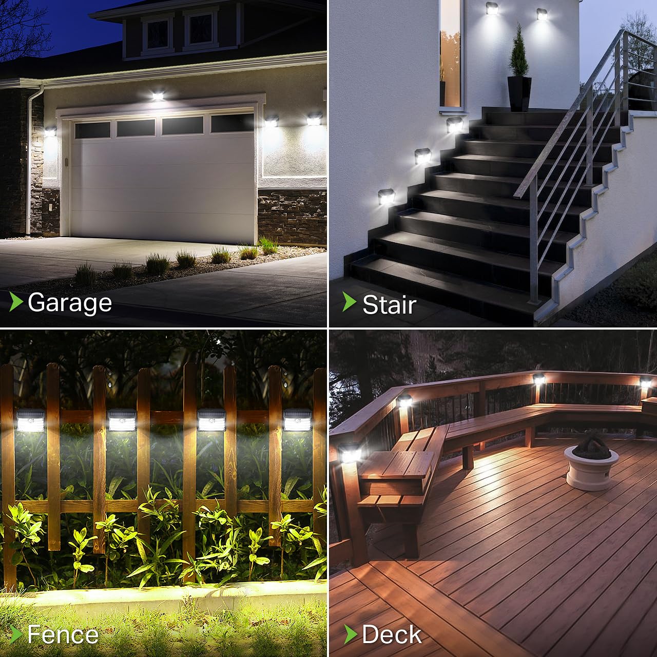 CLAONER Solar Motion Lights - 20 Pack, IP65 Waterproof, Cool White, 270? Lighting Angle, Model SL138AB-US