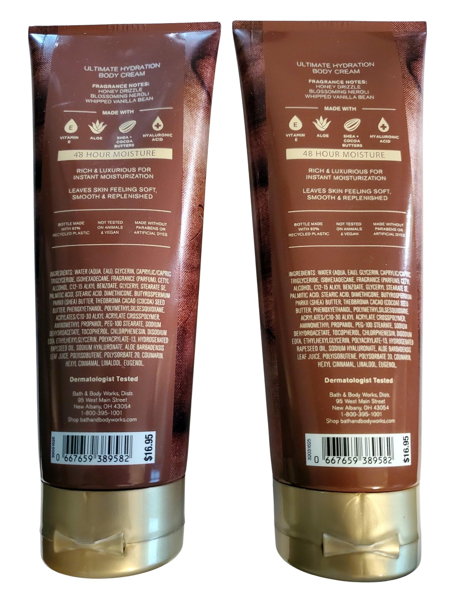 Bath & Body Works Whipped Honey & Vanilla Ultimate Hydration Body Cream 8 Ounces Pack of 2