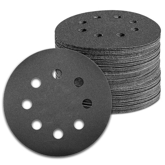 100 Pcs 5 inch Wet Dry Sanding Discs Grit 800 Hook and Loop 8 Hole Silicon Carbide Orbital Sander Sandpaper