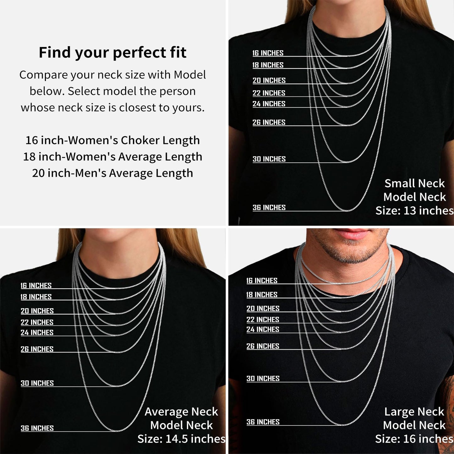 ASHINE Sterling Silver Chain Silver Chain Necklace for Women Chain Necklaces for Women Silver Chain Charm Jewelry Chain Long Nec