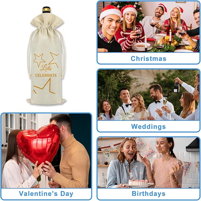 2024 Graduation Gifts Congratulations Gifts for Her Him Wine Bag Class Of 2024 Graduation Gifts Drawstring Burlap Reusable Wine Bottle Bag Graduation Gift for Daughter Son Niece Nephew Graduate Gifts